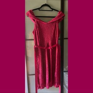 Lace off shoulder dress